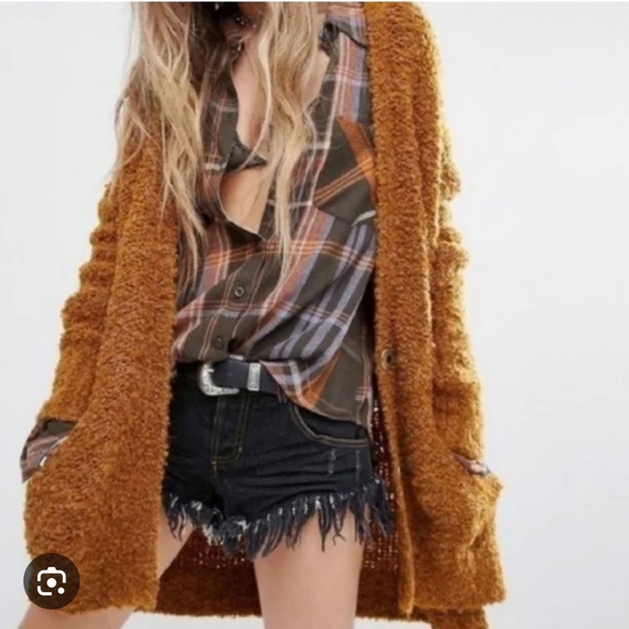 Free People boucle sweater in rust - Small - Picture 5 of 5